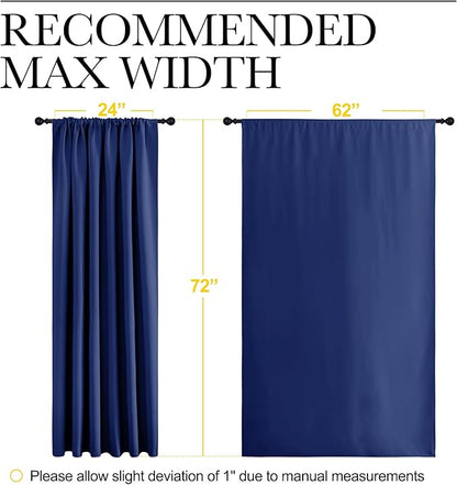 NICETOWN 2 Panels Blackout Curtains, Rod Pocket Window Curtains Room Darkning - Image 7
