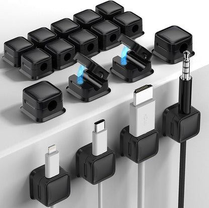 18 Pack Magnetic Cord Organizer Holder, Strong Adhesive Desk Cable Management by Costop