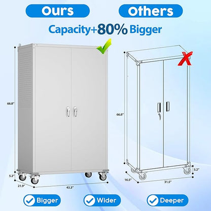 Upgraded Wide and Deep Garage Storage Cabinet - Image 2