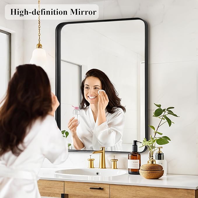 Fabuday Black Bathroom Mirror Over Sink - Image 5
