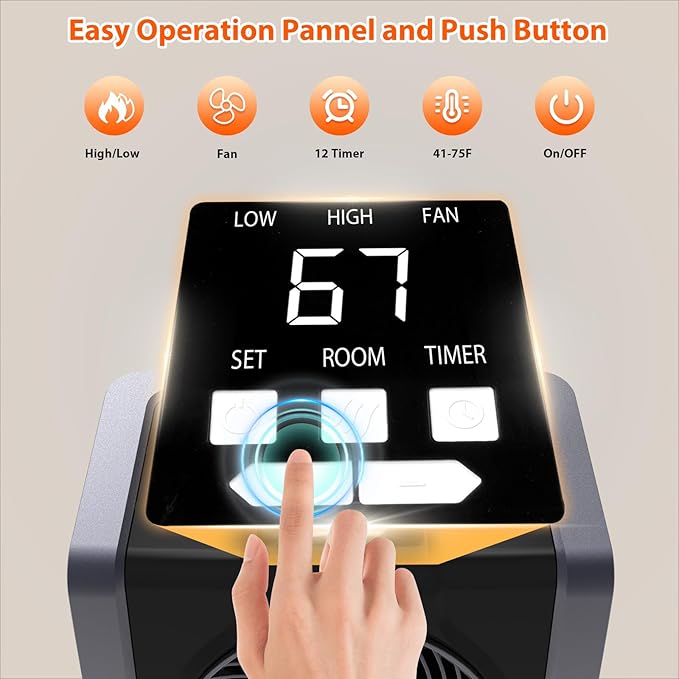 HEATIT Space Heater for Indoor, Digital Display - Image 4
