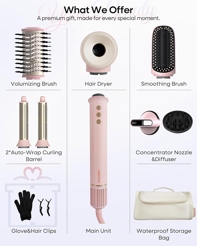 okaydeer 7 in One Hair Dryer Brush - Image 9
