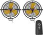 2 PCS 20 IN 5500 CFM Remote Control Wall Mount Fan, 3 Speed High Velocity Wall by Fanqiebros