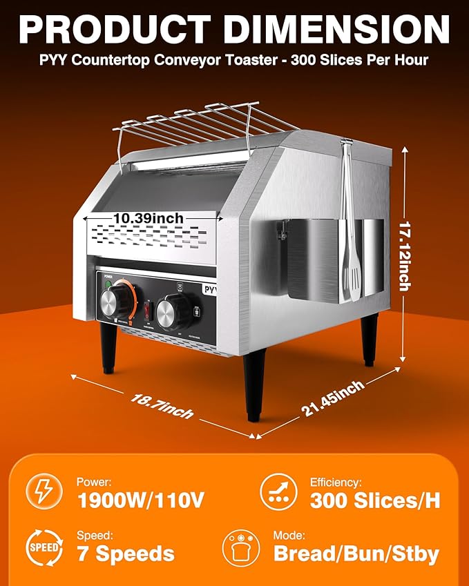 PYY Commercial Conveyor Toaster - Image 6