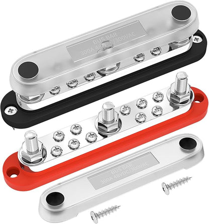 DAIERTEK 300A Copper Bus Bar 12V, Power Distribution Block by DaierTek