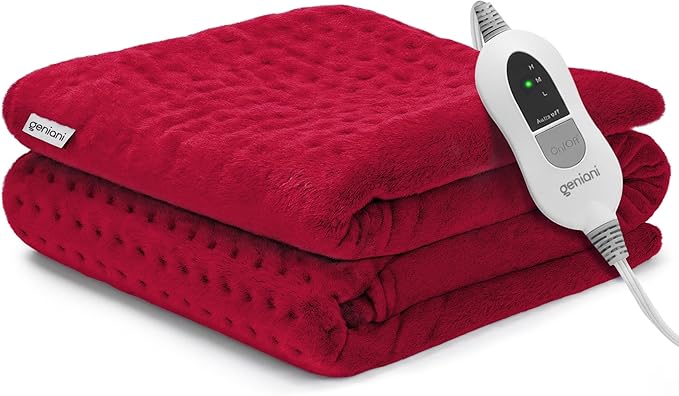 GENIANI Electric Heating Pad for Back Pain & Cramps Relief, Electric Throw by GENIANI