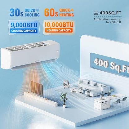 ROVSUN 9000 BTU Wifi Enabled Mini Split Air Conditioner & Heater - Image 2