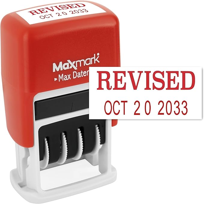 MaxMark Self-Inking Rubber Date Office Stamp by Maxmark
