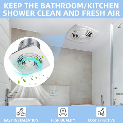 8 Inch Bathroom Exhaust Fan Ceiling Mount 200 CFM 8.5 Sones Kitchen Exhausts - Image 8
