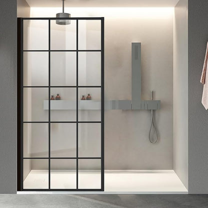 36W*74H Inch, Bathroom Framed Fixed Shower Glass Panel, 5/16" Thick Clear - Image 2