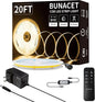 BUNACET COB LED Strip Lights, Bright COB LED Lights 20ft LED 3000K Cool White by BUNACET