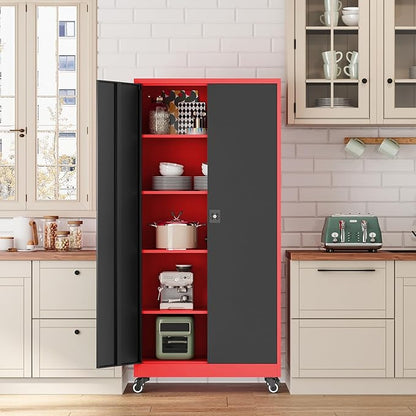 Metal Rolling Storage Cabinet-74.6” Tall Steel File Cabinets - Image 5