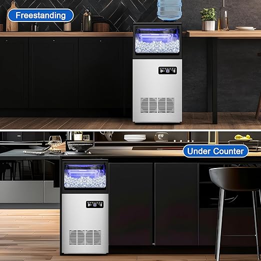 Commercial Ice Maker Machine 110 Lbs/24H, 20 Lbs Ice Bin, Undercounter Ice - Image 9