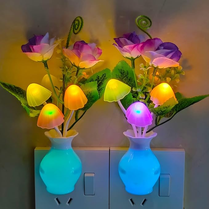AUSAYE 2Pack Led Night Light Plug in Sensor Light, Energy Saving Lamp Dream - Image 7