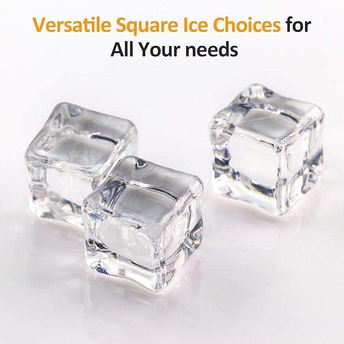 Crystal Clear Ice Maker, Compact Countertop Ice Machine, 3 x 1.6 Ice Cubes - Image 5