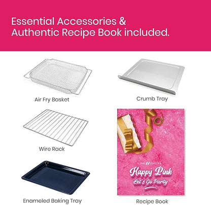 VAL CUCINA Limited Edition Happy Pink Infrared Heating Air Fryer Toaster Oven - Image 8
