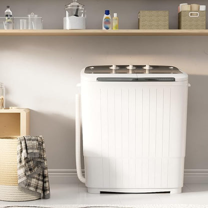 SUNCROWN Portable Washing Machine 16lbs, Compact Twin Tub Semi Automatic Washer - Image 2