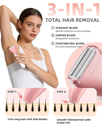 Ufree Electric Shaver Razors for Women Pubic Hair, Bikini Trimmer for Face and - Image 3