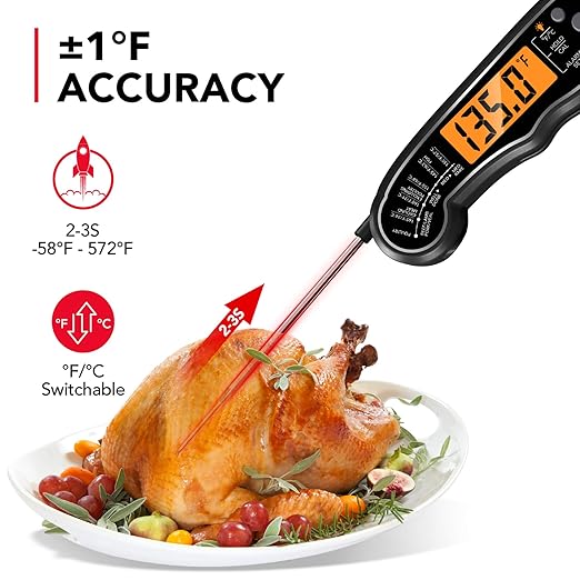 TEMOLA Meat Thermometer, Instant Read Food Thermometer - Image 3