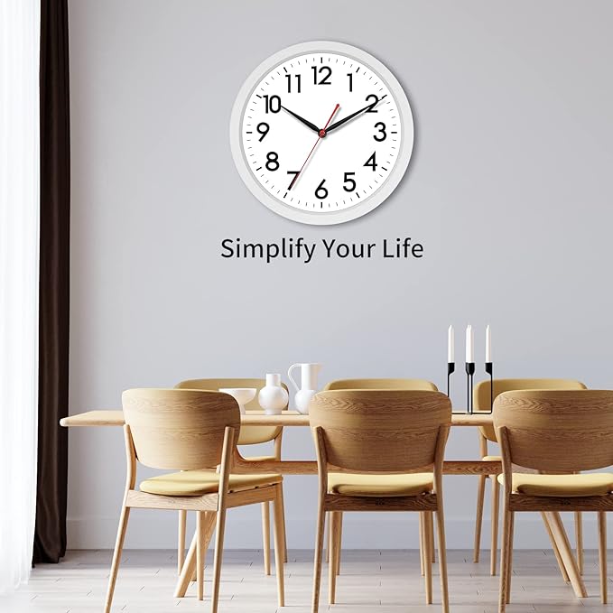 AKCISOT 14 Inch Wall Clock Silent Non Ticking Modern Wall Clocks Battery - Image 6