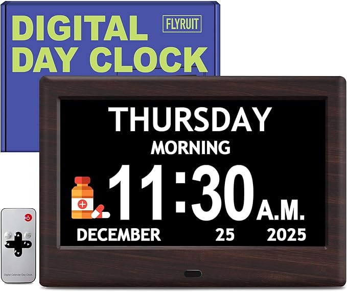 7'' Dementia Clock For Seniors, Large Display Digital Clock - Image 8
