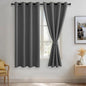 JIUZHEN Blackout Curtains with Tiebacks by JIUZHEN