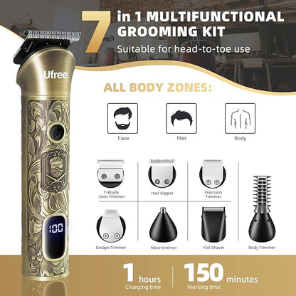 Ufree Beard Trimmer for Men, Electric Razor Shaver, Cordless Hair Clipper - Image 2