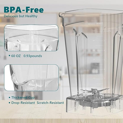 OMMO Blender 1800W, Professional High Speed Countertop Blender - Image 5