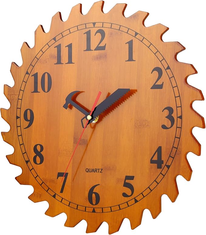 CIGERA 12 Inch Wood Wall Clock - Image 2