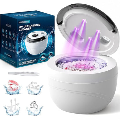 Hosoote Dental Ultrasonic Retainer Cleaner Machine, 45kHz Cleaning Pod by HOSOOTE