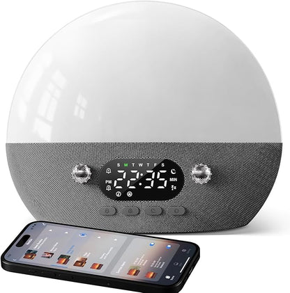 Dekala RestOnn Sunrise Alarm Clock Sunset Sound Machine 7-Day Programmable Loud by Dekala