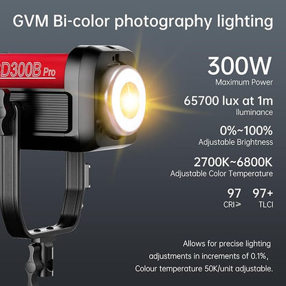 GVM 300W Photography Lighting Bi-Color Video Light - Image 2