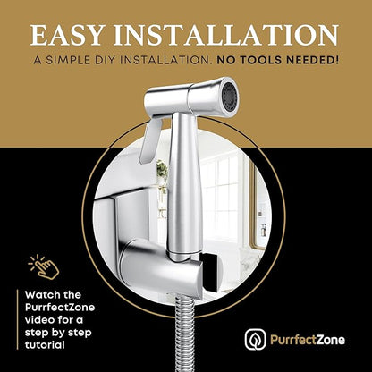Purrfectzone Bidet Sprayer for Toilet, Handheld Sprayer Kit, Cloth Diaper - Image 2