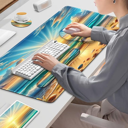 Gaming Mouse Pad, Large Desk Mat, Cute Desk Pad Protector, 4in1 XXL Mousepad + - Image 7