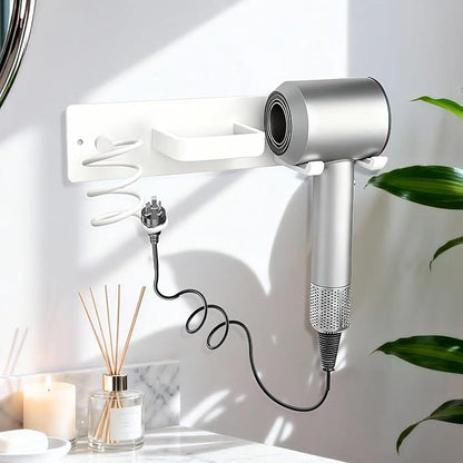 Dovyn Blow Dryer Holder Wall Mount, 3 in 1 Bathroom Hair Tool Organizer - Image 3