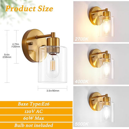 SOPEAS Brushed Gold Wall Sconce - Image 2