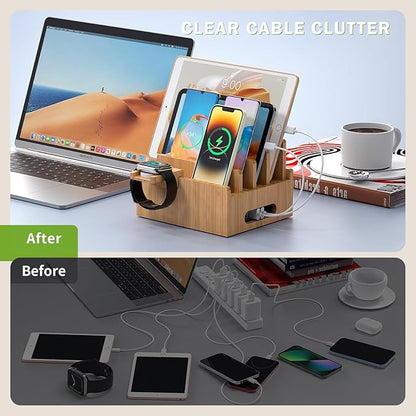 Pezin & Hulin Bamboo Charging Stations, Cell Phone Organizer - Image 5