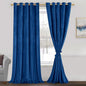 JIUZHEN Blue Velvet Blackout Curtains 96 inches by JIUZHEN