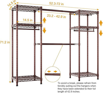 Ulif E7 Garment Rack, Heavy Duty Clothes Storage System - Image 5
