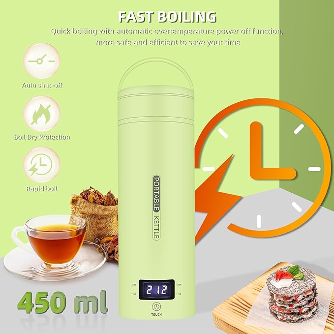 Travel Electric Kettle Portable Small Mini Tea Coffee Kettle Water Boiler - Image 4