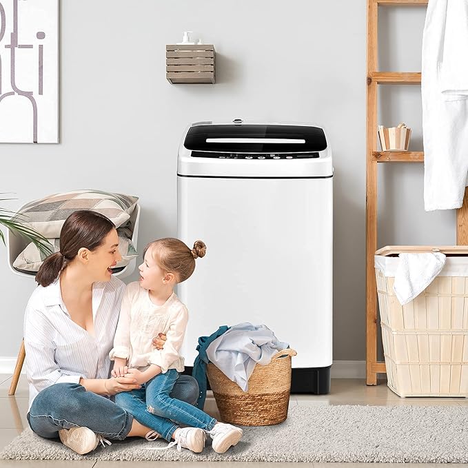 Giantex Portable Washing Machine, 2 in 1 Full Automatic Laundry Washer 1.5Cu.Ft - Image 9