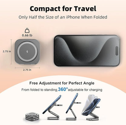 5-in-1 Wireless Charger for MagSafe, AC ISLAND Portable Travel Charging Station - Image 5
