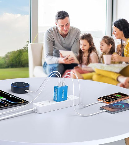 Wall Charger, USB C Charger Block, 5-Port PD + QC 3.0 Fast Charging Power Plug - Image 8