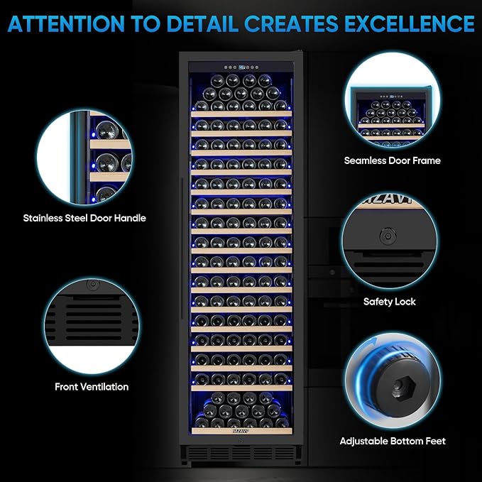 Large Wine Fridge, 200 Bottles Wine Fridge - Image 6