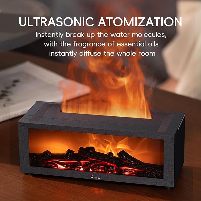 Essential Oil Diffuser, 7 Colors Fireplace Fire Flame Aromatherapy Diffuser - Image 5