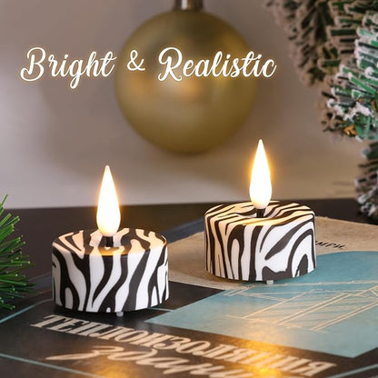Eywamage Zebras Animal Pattern Flameless Tealights - Image 3
