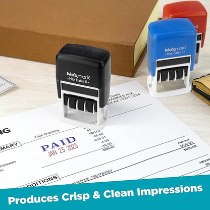 MaxMark Self-Inking Rubber Date Office Stamp - Image 4