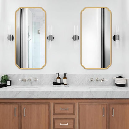 Gold Wall Mirror 48 x 24 Inch Bathroom Vanity Mirror - Image 2