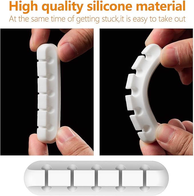 Cord Holder Cable Organizer Clips – Self Adhesive Cord Organizer - Image 5