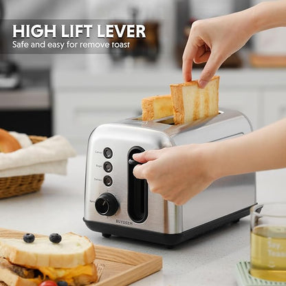 BUYDEEM DT420 2 Slice Toaster, Stainless Steel Toaster - Image 4